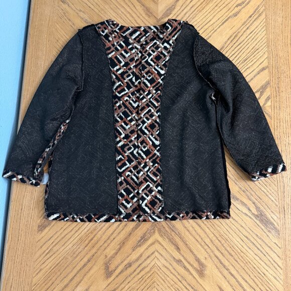 Alfred Dunner Womens Sz 12 Open Front Jacket Long Sleeve Cotton Stretch - Picture 10 of 10